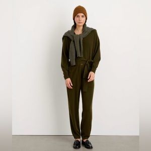 Alex Mill Cashmere Sweater Jumpsuit Dark Olive, Medium, Brand New Never Worn
